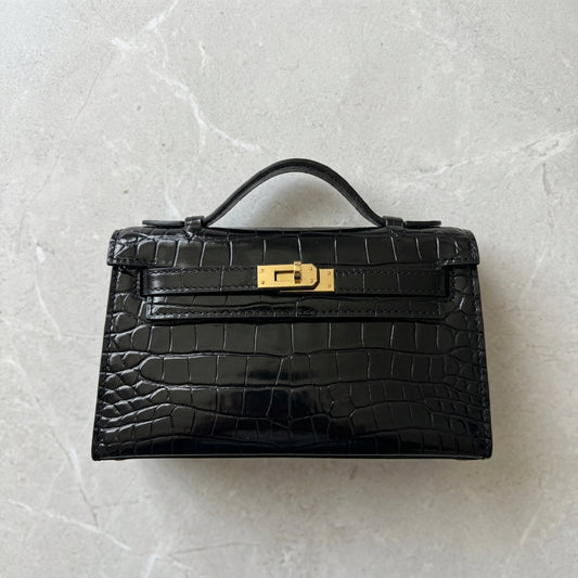 Noir Croc Mini
